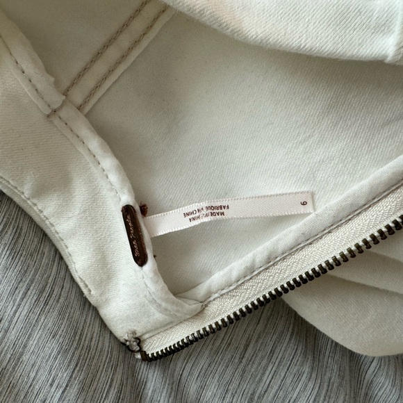 Free People Cream denim Skirt Size 6 - Picture 2 of 4